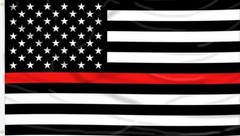 Thin Red Line American Fire Fighter Flag 3′ x 5′ Fireman EMT EMS Support USA A-6