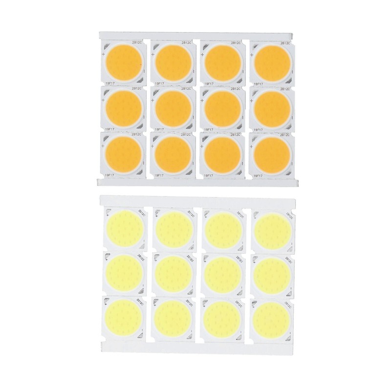 12Pcs COB Light Source High Power Round LED Chip 12W 36‑41V 1080LM for DIY gallery