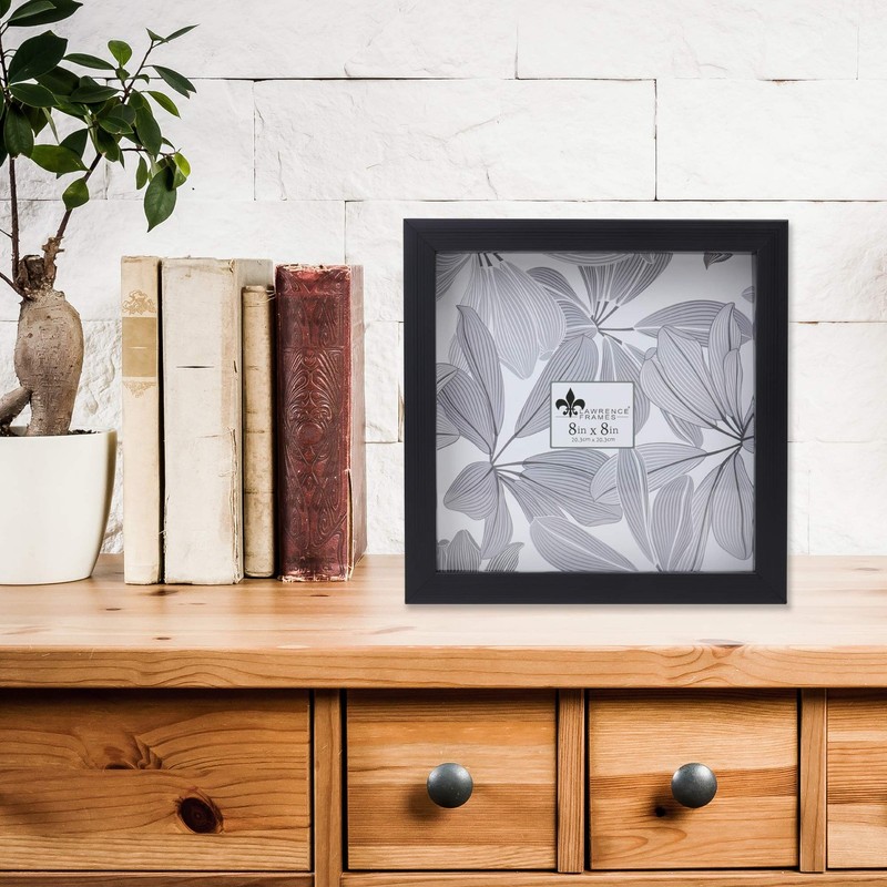 Lawrence Frames 785088 Shadow Box Frame, 8x8, Black 8 x 8 inches, gallery