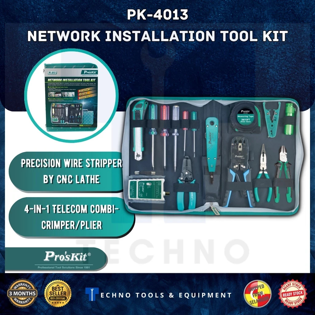 Pro'sKit PK-4013 Network Installation Tool Kit Technician Tool Set gallery