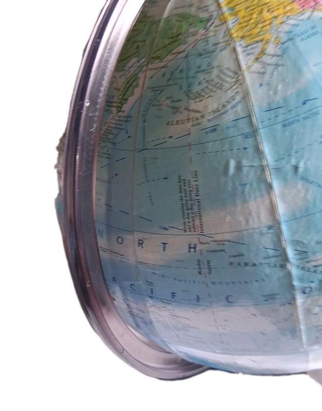 GlobeMaster 12" Tabletop Rotating Multicolor World Globe *see aging As Is* gallery