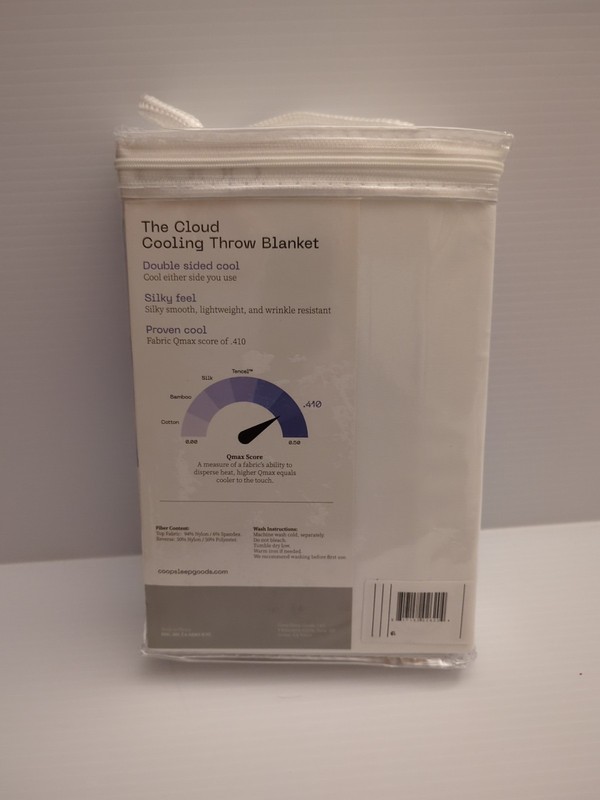 Coop Cloud Cooling Throw Blanket Size 50”x60” White Sleep Goods Silky Smooth gallery