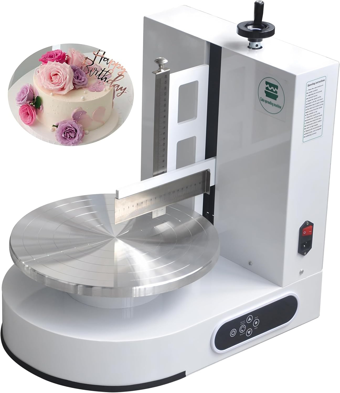 Cake Smoothing Machine with Turntable & Graduated Scraper for Perfect Finishes gallery