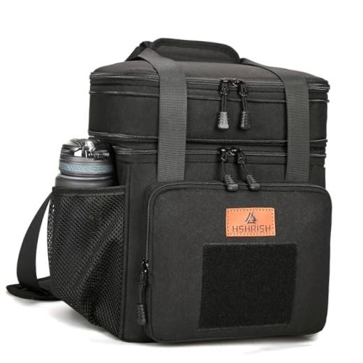 Expandable Tactical Lunch Box for Adults, Durable Insulated Large A_Black gallery