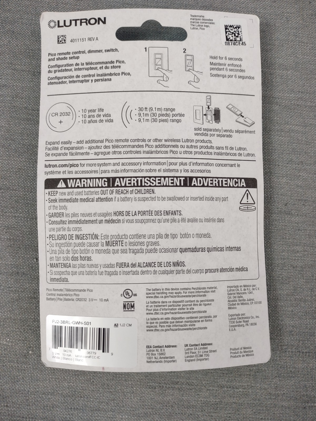 Lutron Pico Wireless Smart Remote Control - BRAND NEW PJ2-3BRL-GWH-S01 gallery