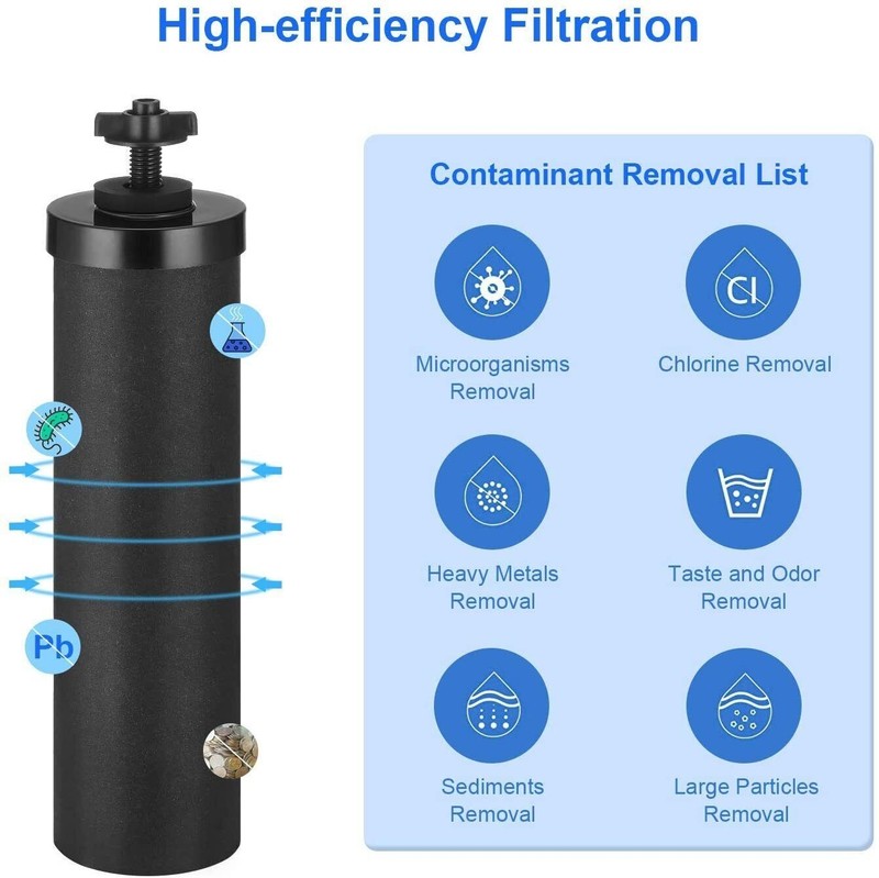 4 Packs Replacement Gravity System Filters BB9-2 Black For Berkey Water Filter gallery