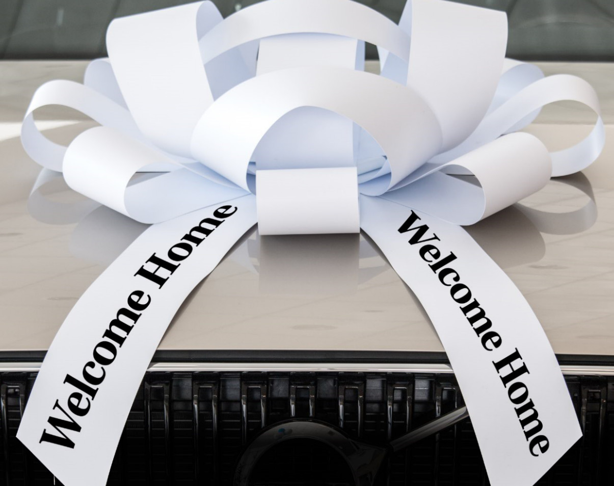 Big Car Bow | Welcome Home, Magnetic Back, Vinyl, No Scratch | Giant Gift Bow gallery