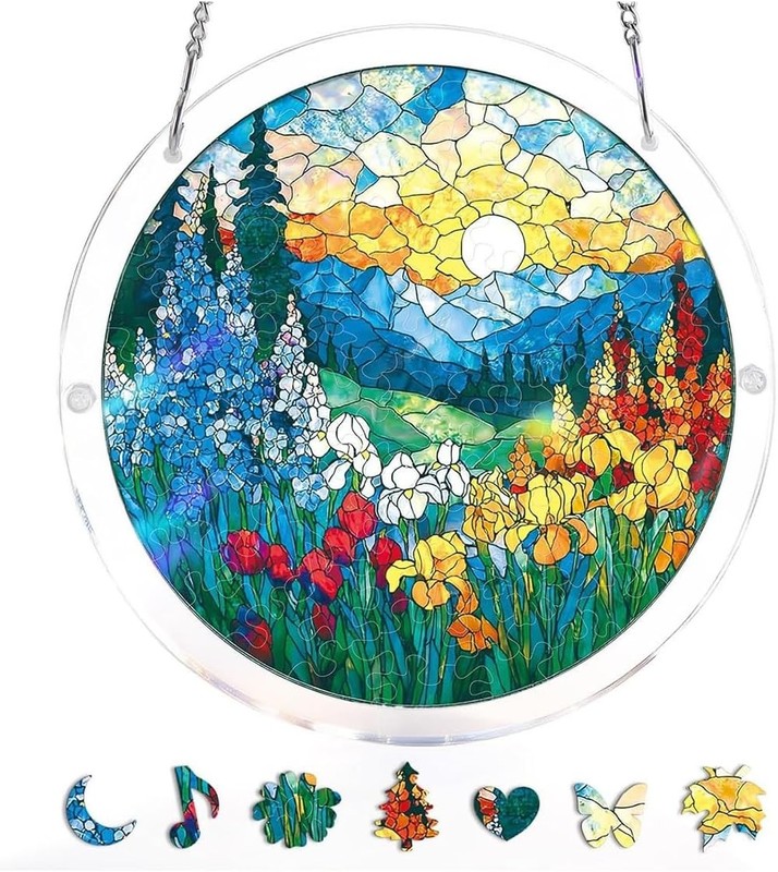 Novelty Acrylic Puzzles Suncatcher Trendy Kit Window Hanging Garden Decoration gallery