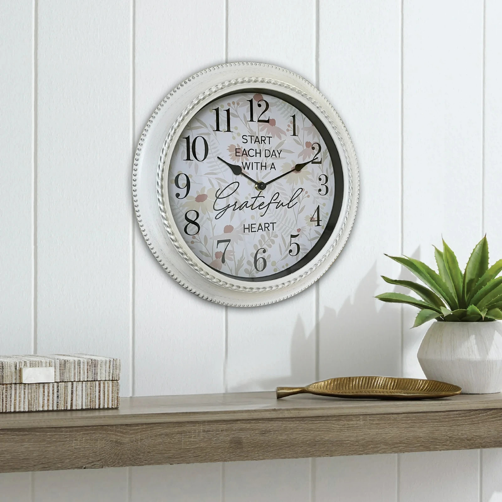 12" Analog Wall Clock Quartz Movement Battery-Powered Inspirational Wall Clock gallery