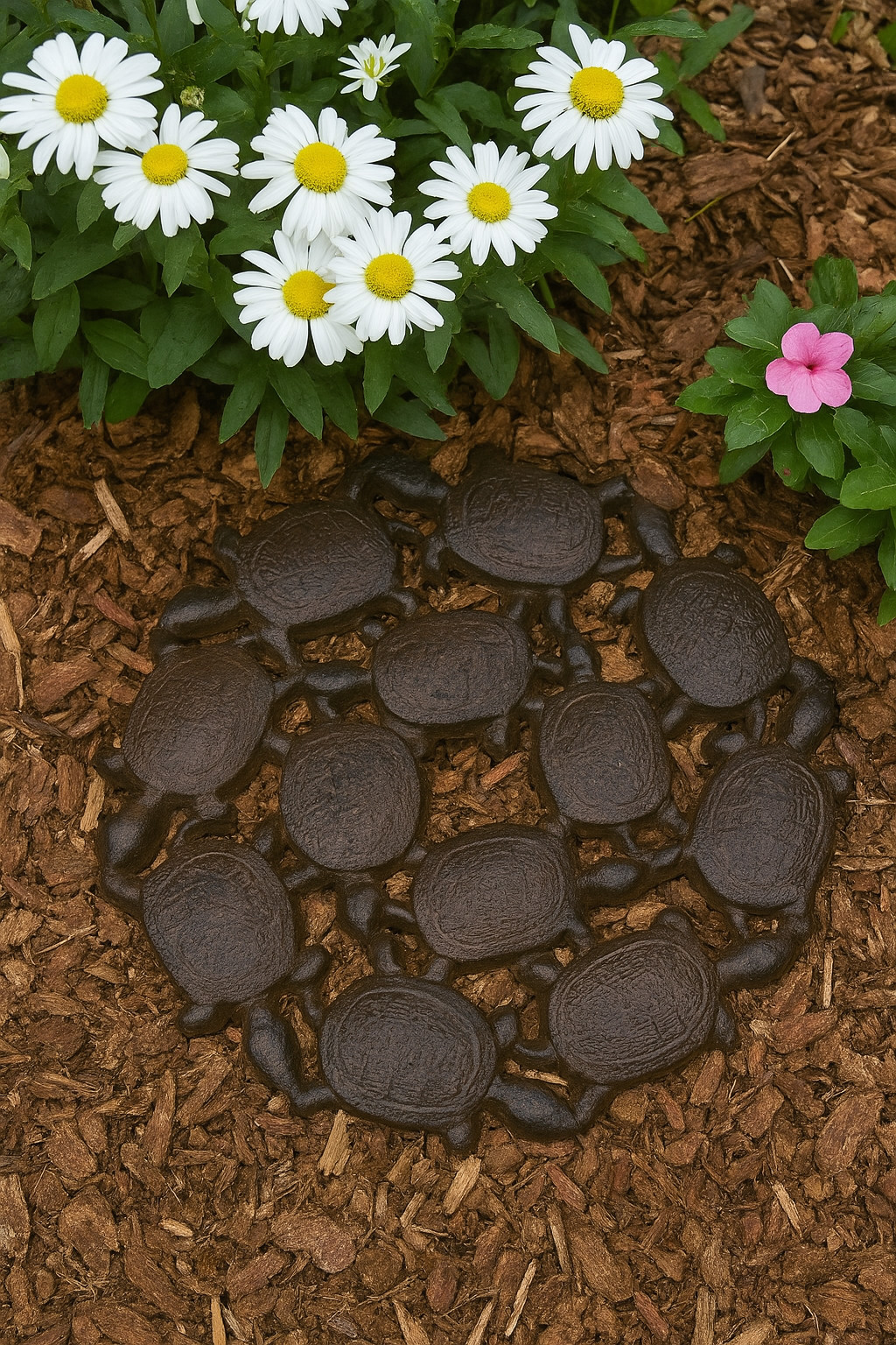 Cast Iron Turtle Stepping Stone 10.25" Garden Pathway Decor Yard Outdoor Accent gallery