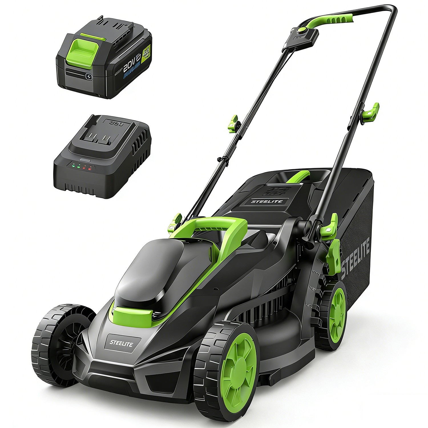 13 Inch Electric Cordless Lawn Mowers with 4.0Ah 21V Battery & Brushless Motor gallery