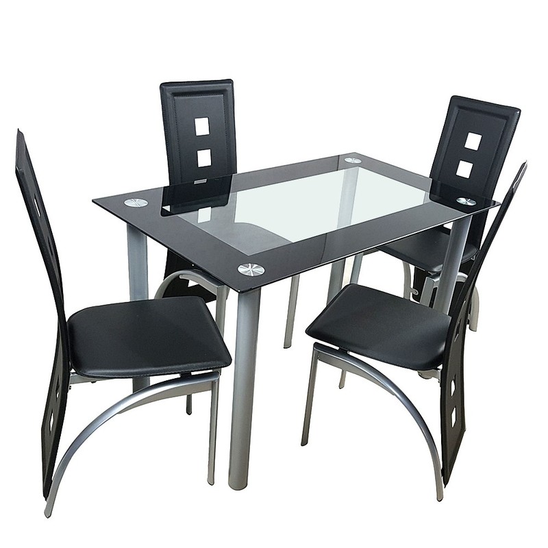 【Replace 24778886】110cm Dining Table Tempered Glass Dining Table gallery