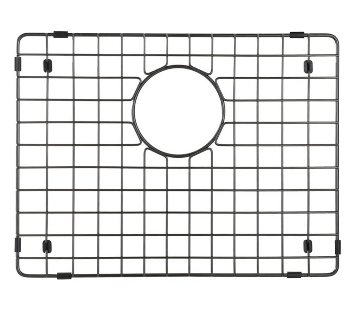 StarStar Kitchen Sink Bottom Grid Protector 18"x15" Rear Drain Matte Black SS gallery