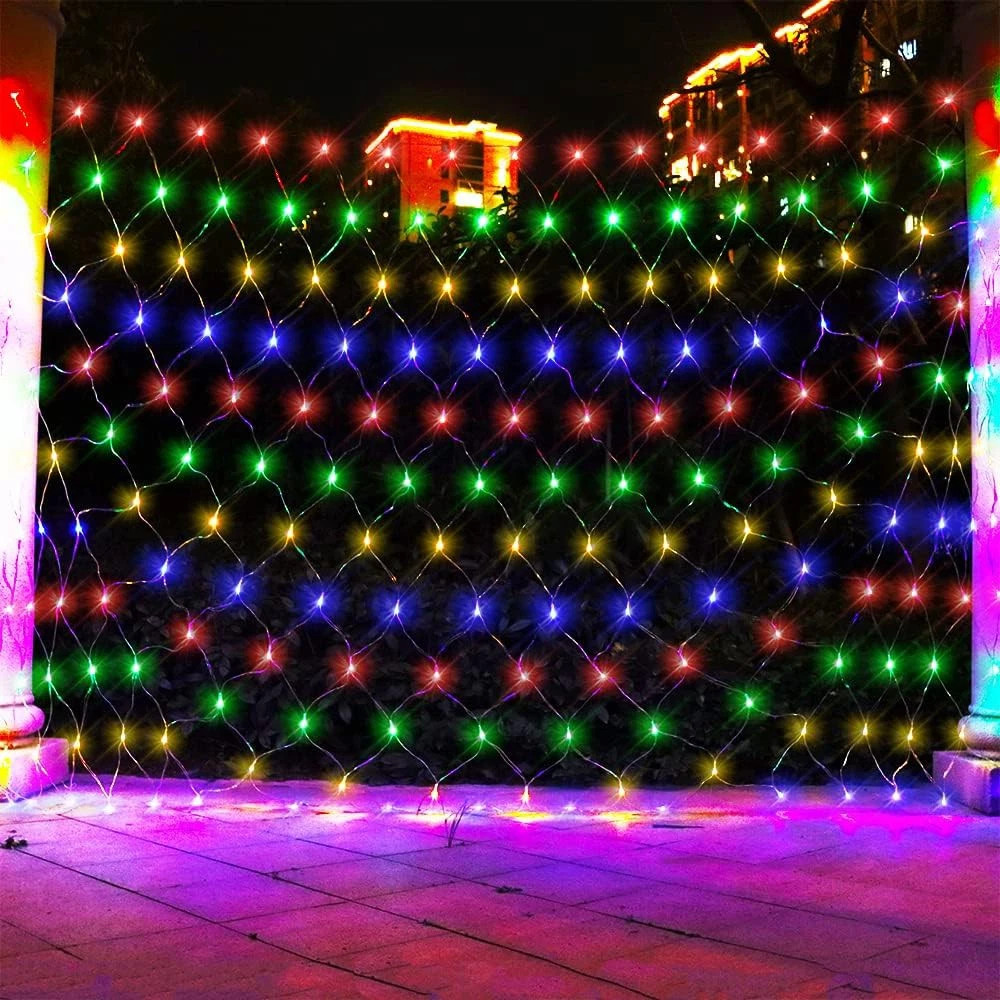800 LED Fairy String Lights Home Net Curtain Mesh Christmas Party Wedding Decor gallery