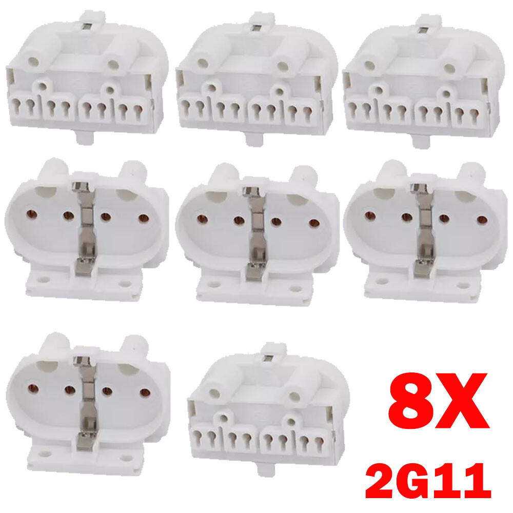 8Pcs 2G11 AC 500V 2A For H Light Socket Base Fluorescent PL Tube Lamp Holder NEW gallery