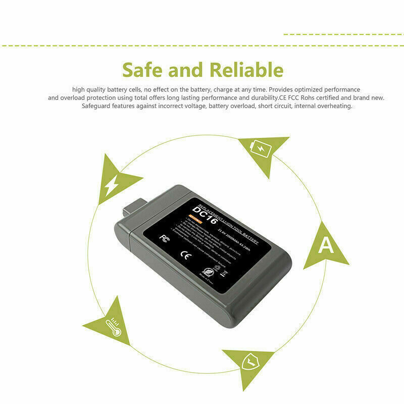 Replacement Battery For Dyson DC16 Pink 4.0Ah DC12 Animal Root-6 BP01 912433-03 gallery