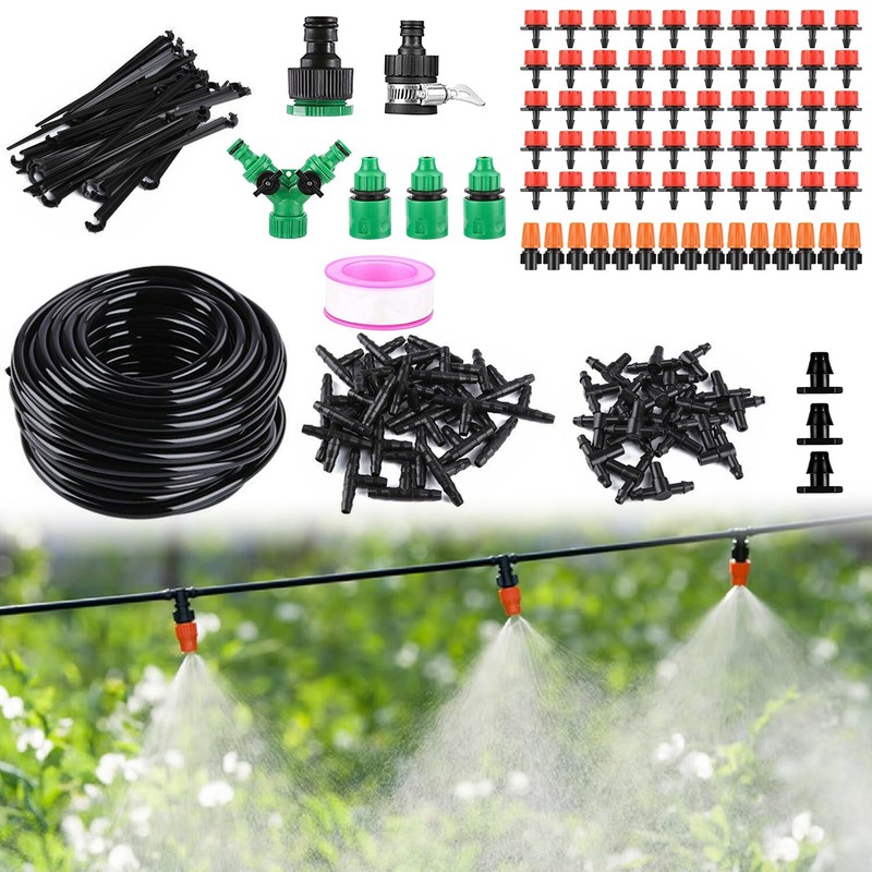 164FT Automatic Drip Irrigation System Kit for Garden Greenhouse &Patio Watering gallery