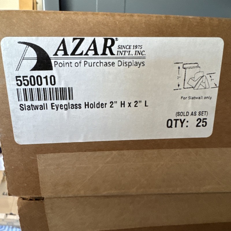 Azar Displays Interlocking Eyeglass Holder for Slatwall, 25-Pack gallery