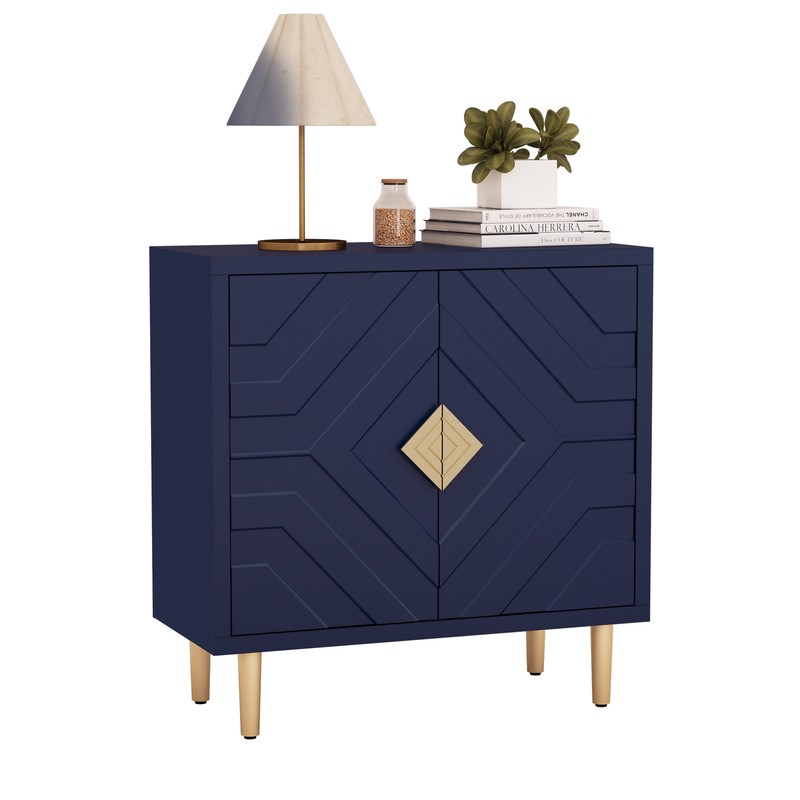 Sideboard Accent Cabinet Kitchen Modern Buffet Bedside Console Table w/ 2 Doors gallery