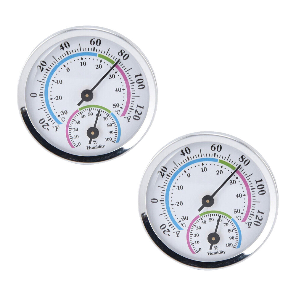 2pcs Analog Thermometer Hygrometer Humidity Meter Gauge Temperature Room Indoor gallery