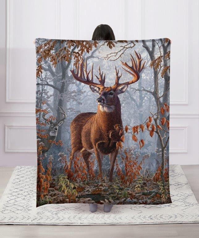 BIG BUCK Soft Cozy Luxury Throw Light Weight Blanket 50" x 60" (127cm x 152cm) gallery