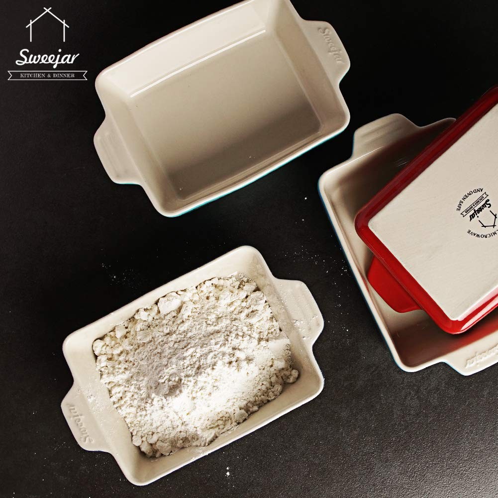 Ceramic Baking Dish, Rectangular Small Baking Pan with Double Handles, 20 Oz ... gallery