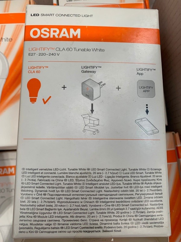 Osram LIGHTIFY CLA 60 Tunable White E27 810lm 220V App Store / Google gallery