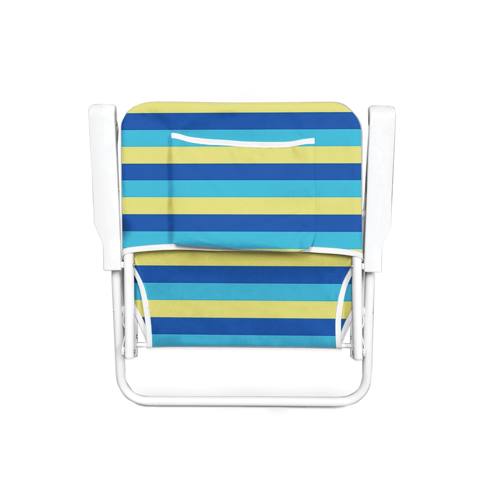 Folding Beach Chair - Blue Yellow Stripes gallery