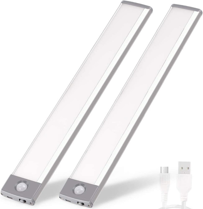 Rechargeable Motion Sensor Led Lights Ultra Thin Softer under Counter 54-LED Clo gallery