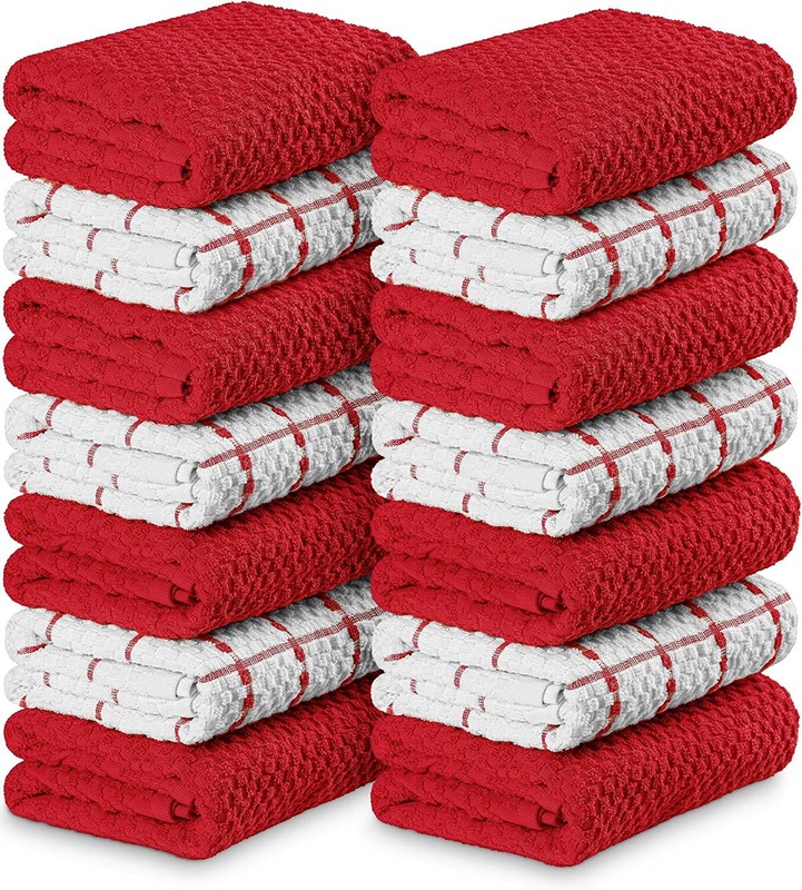 Pack Kitchen Towel Dish Cloth Super Absorbent Tea Towels 15x25" Utopia Towels gallery