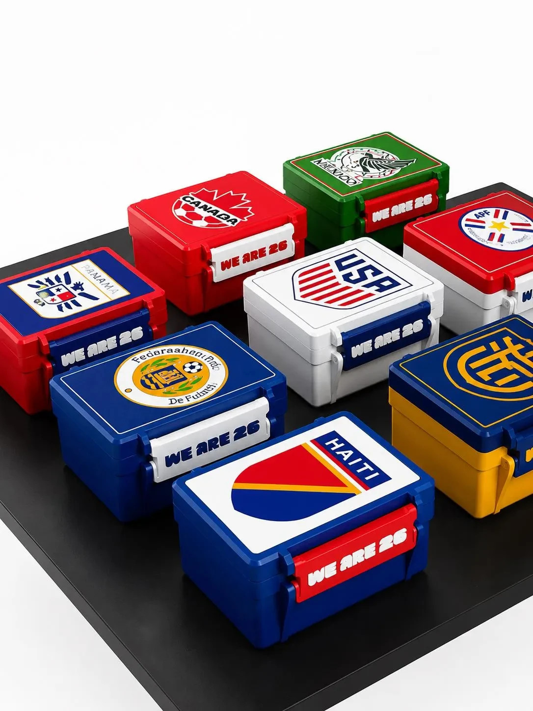 3D Printed World Cup Sticker Storage Box – Soccer Trading Card Organizer- Nation gallery