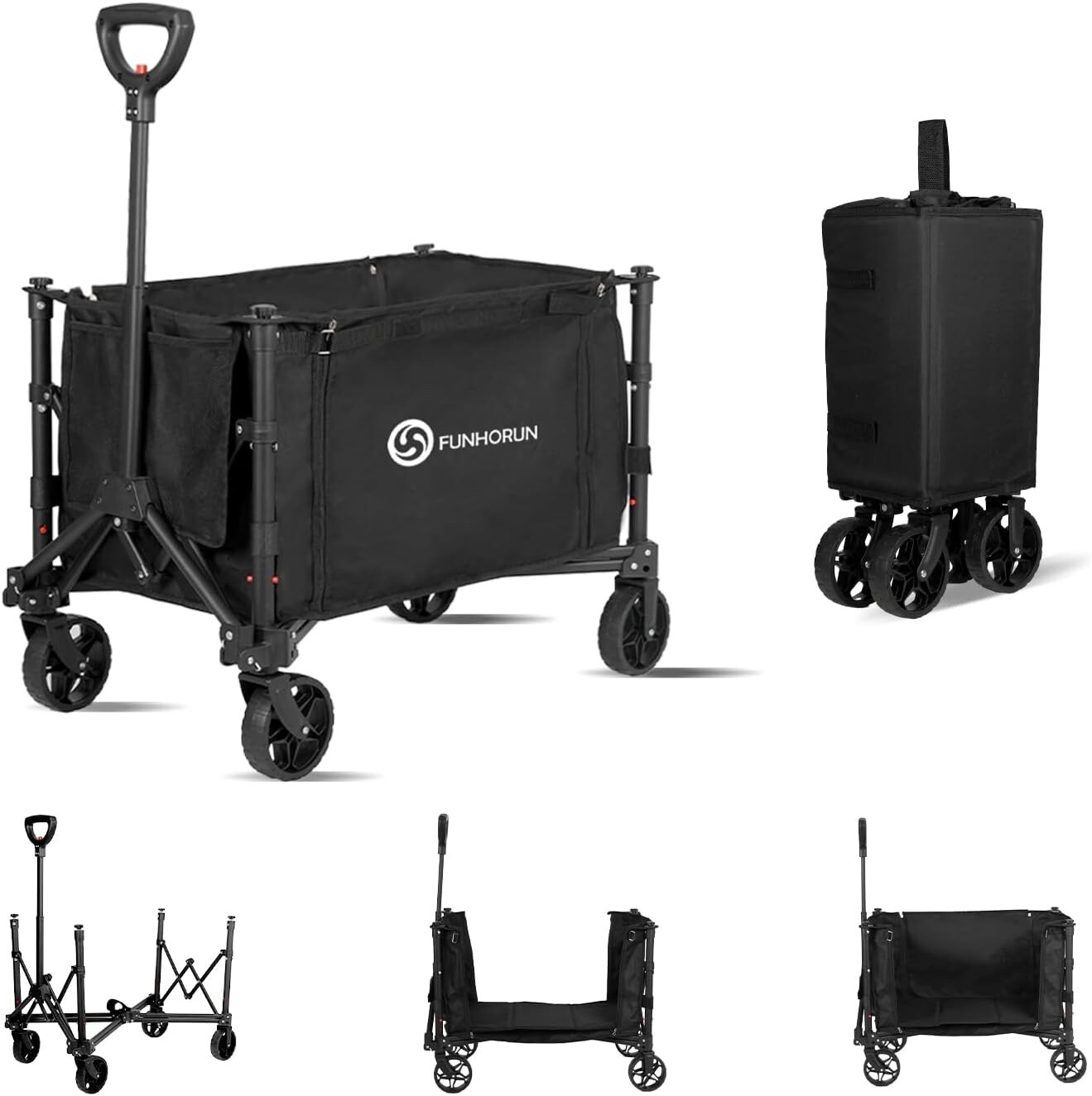Heavy Duty Collapsible Wagon Cart | Foldable Utility Wagon for Camping & Grocery gallery