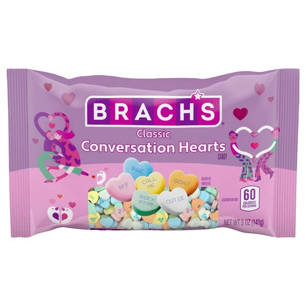 BRACH'S /Classic Conversation Hearts / LOT of (6) 10oz Bags/🩷Exp. 7/27 + 9/27🩷 gallery