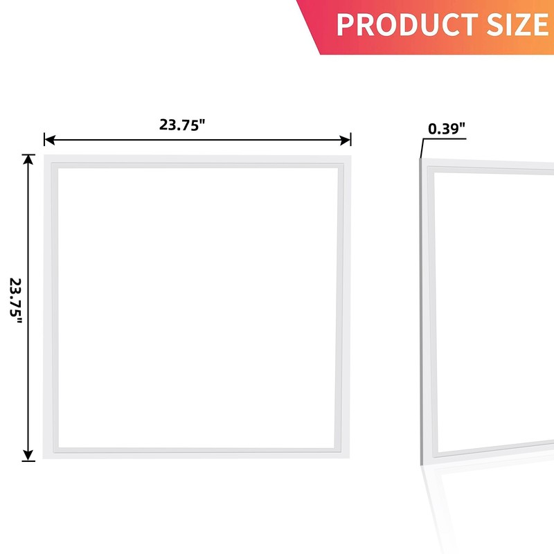 2Pack 2x2FT 45W LED Flat Panel Light,0-10V Dimmable,Drop Ceiling Lights,100-277V gallery
