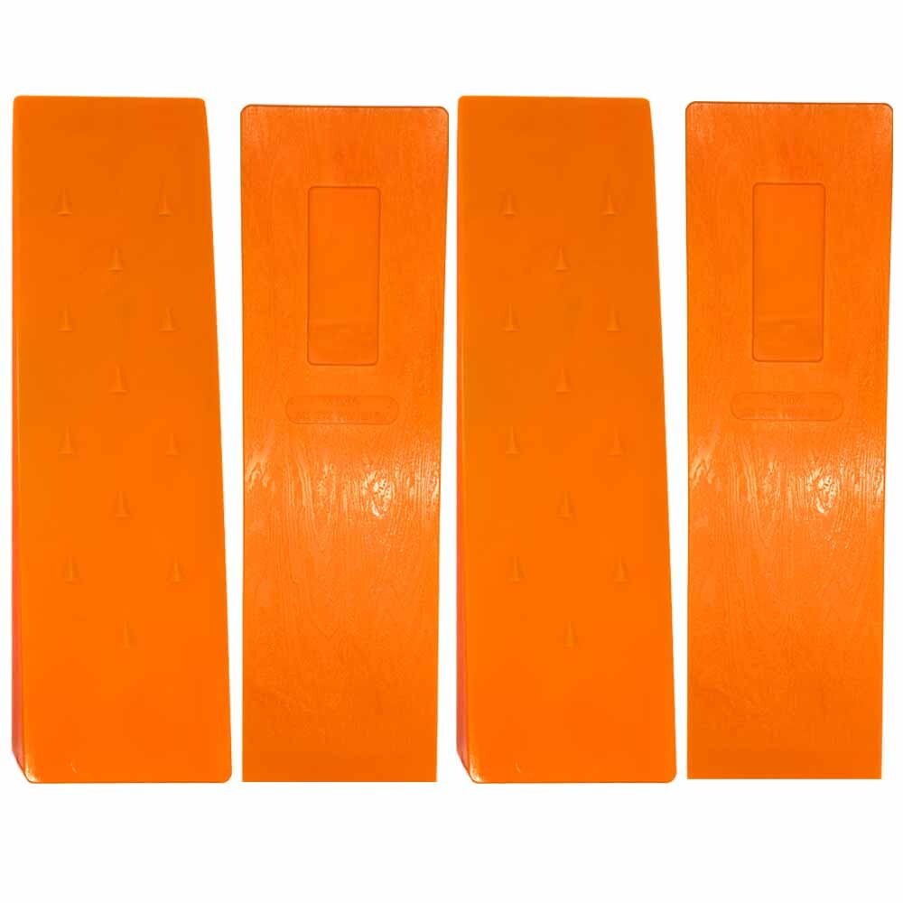 4 Pack 12" Tree Felling Wedge Logging Bucking Falling ABS Plastic (Orange)