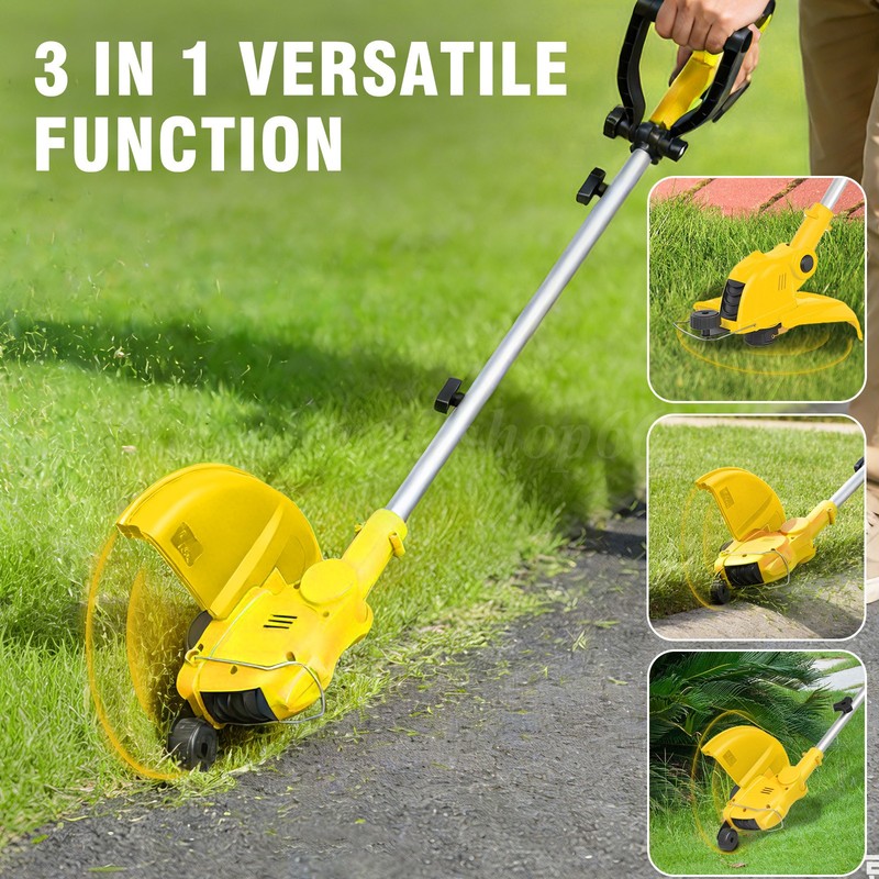 2-IN-1 Electric Cordless Grass String Trimmer Lawn Edger Weed Wacker Cutter USA gallery