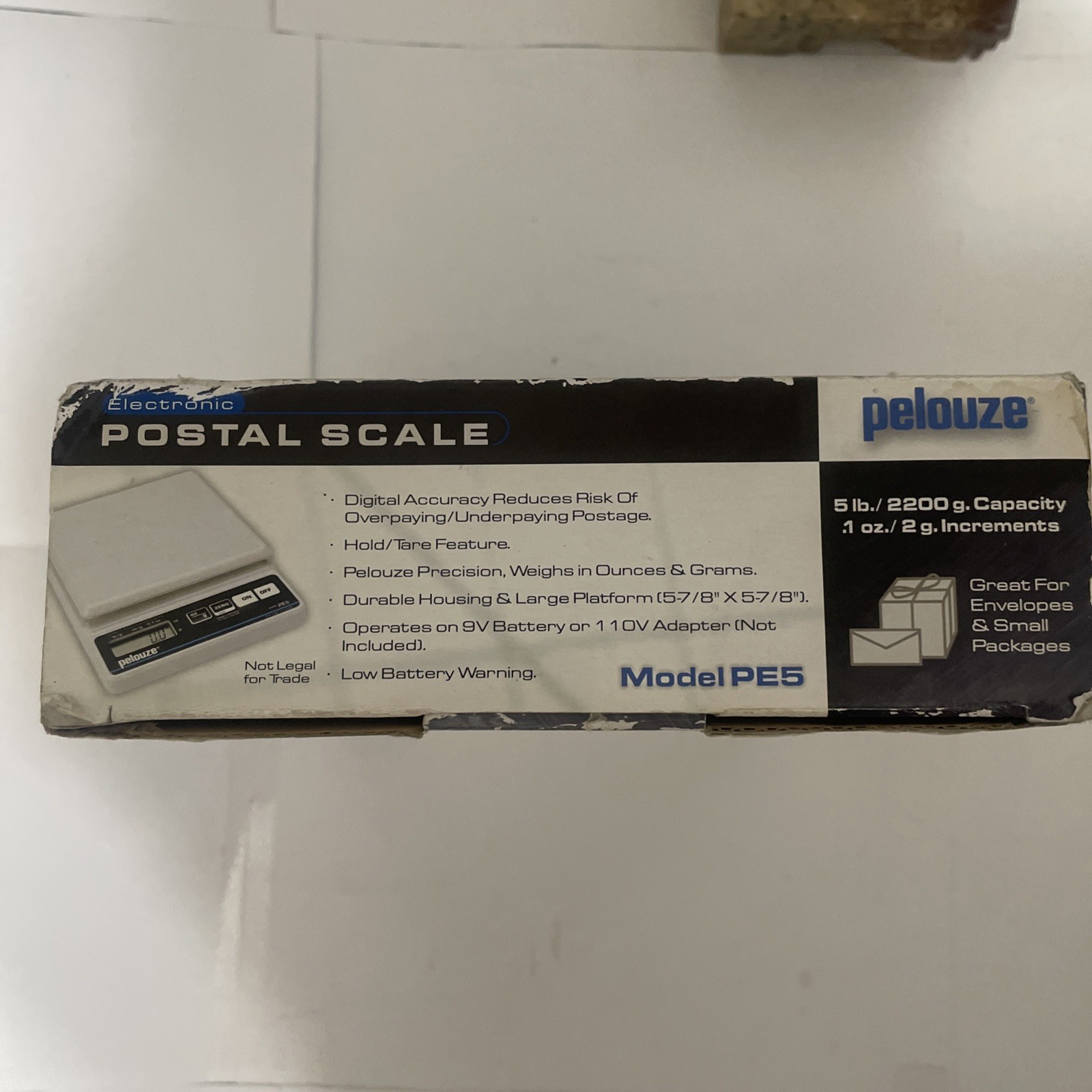 Pelouze PE5 5lbs Electronic Postal Scale BRAND NEW White 5 7/8”X 5 7/8” Platform gallery
