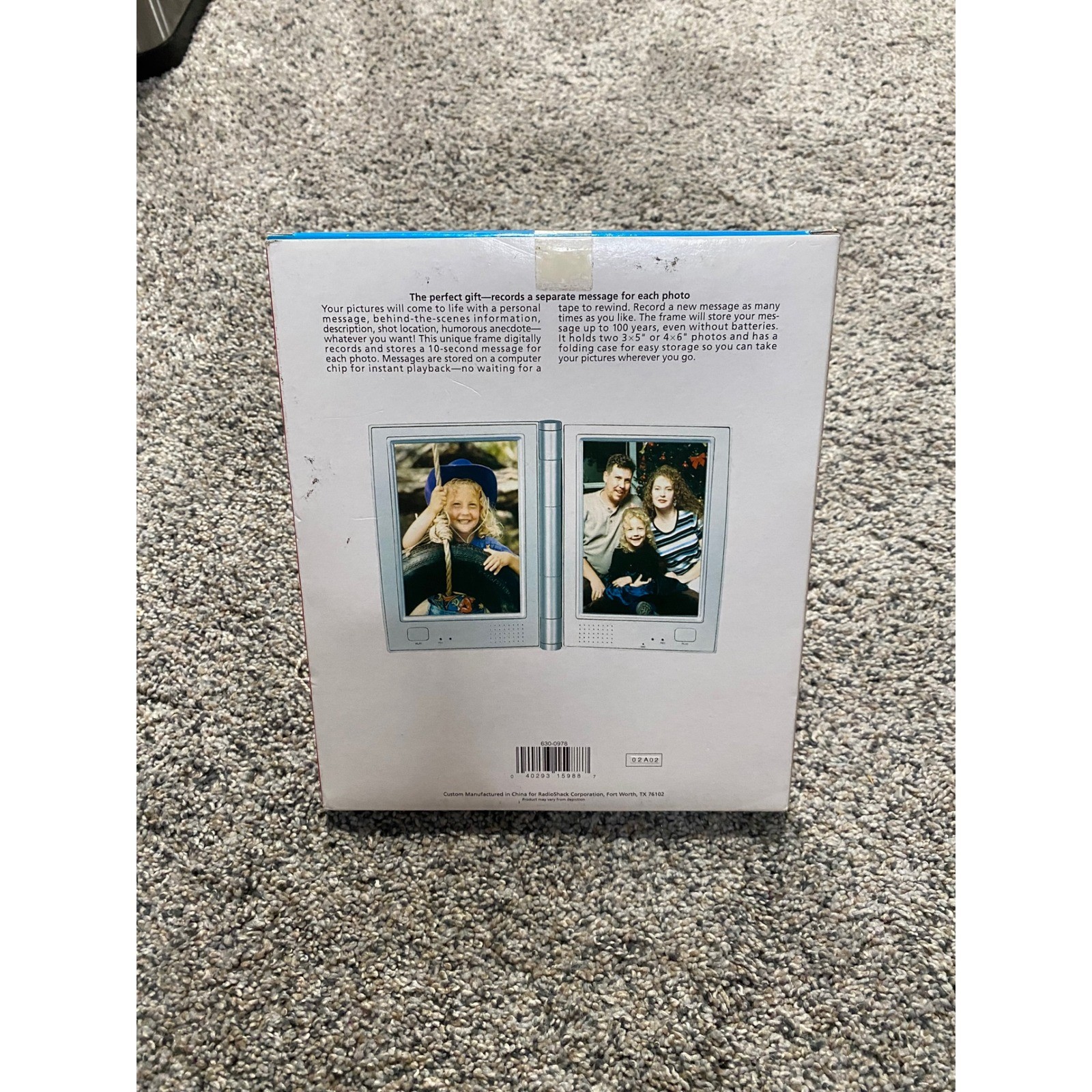 RadioShack Voice Recording Photo Frame Silver Folding Dual 4x6 3.5x5 63-978 NEW gallery