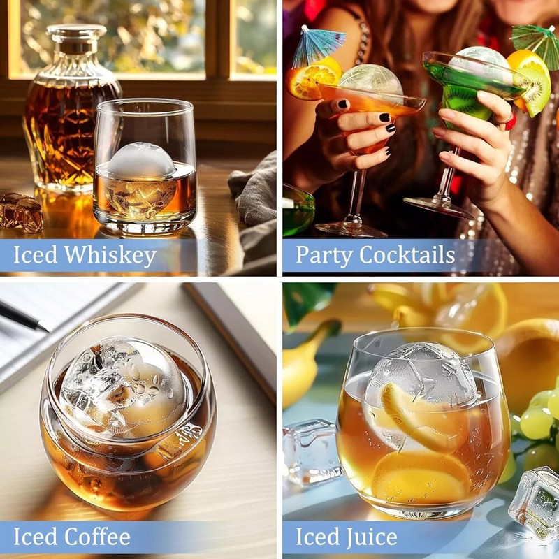 Slow-Melting Stackable Large Ice Cube Mold Maker For Whisky Cocktails Beverage gallery