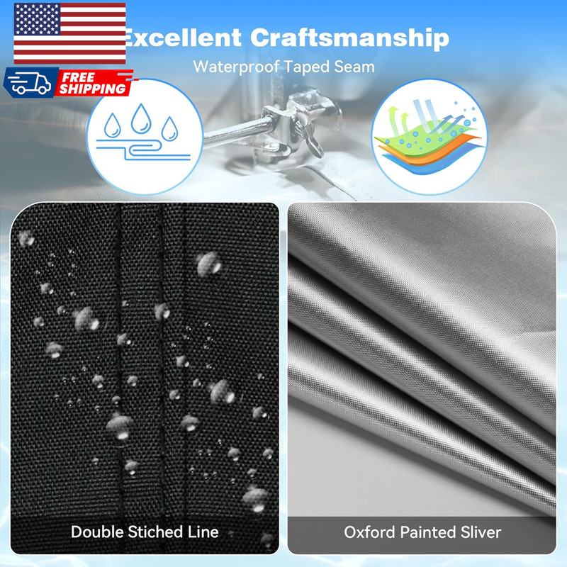 12X24 Ft Rectangular Pool Cover with Reflective Strips for above Ground Pool gallery