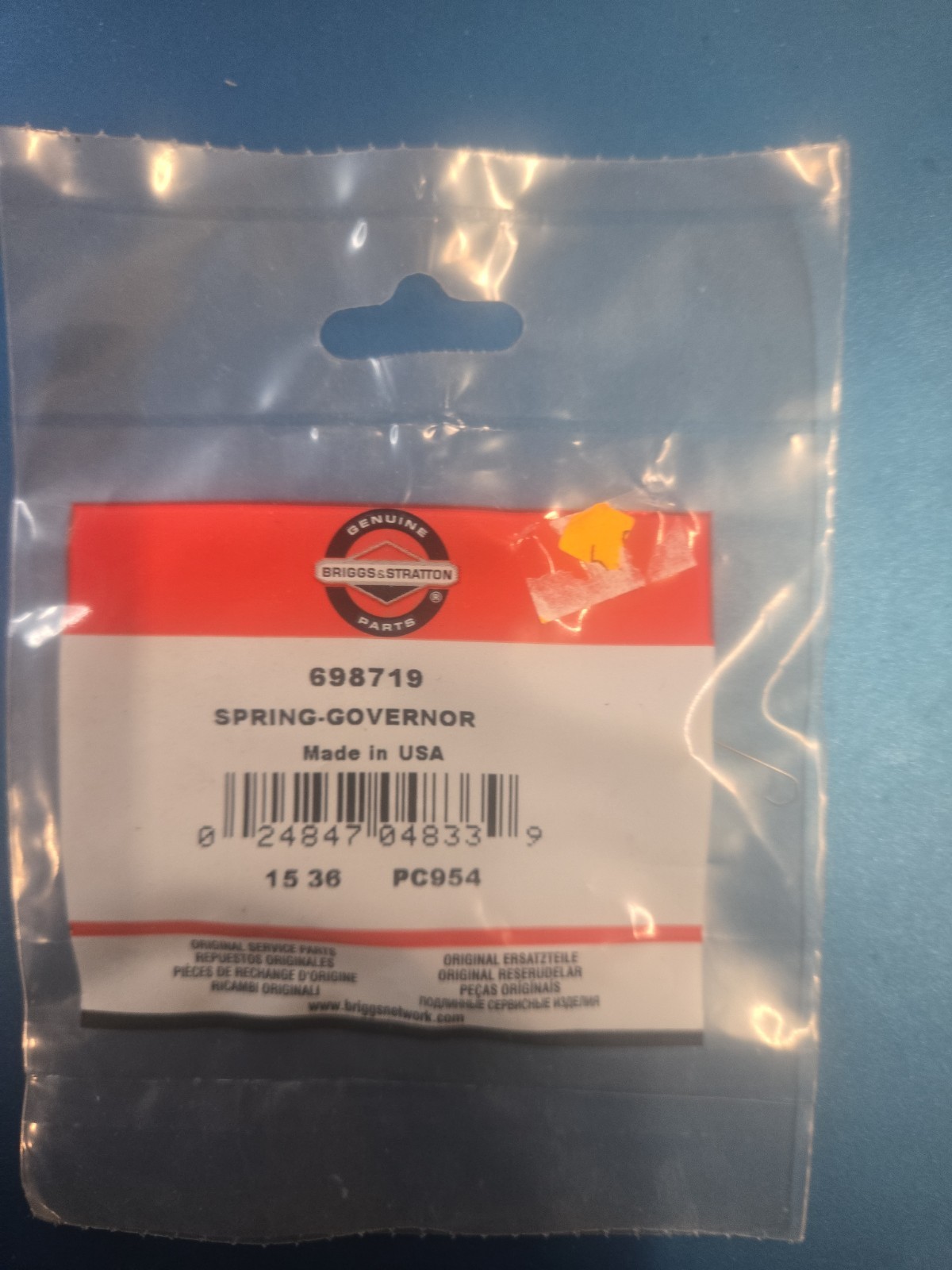 Briggs Stratton 698719 Governor Spring Replacement Part gallery