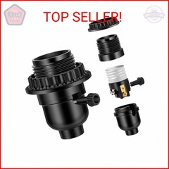 UL Listed E26 Light Socket, Threaded Lamp Socket Replacement with ON/Off Switch