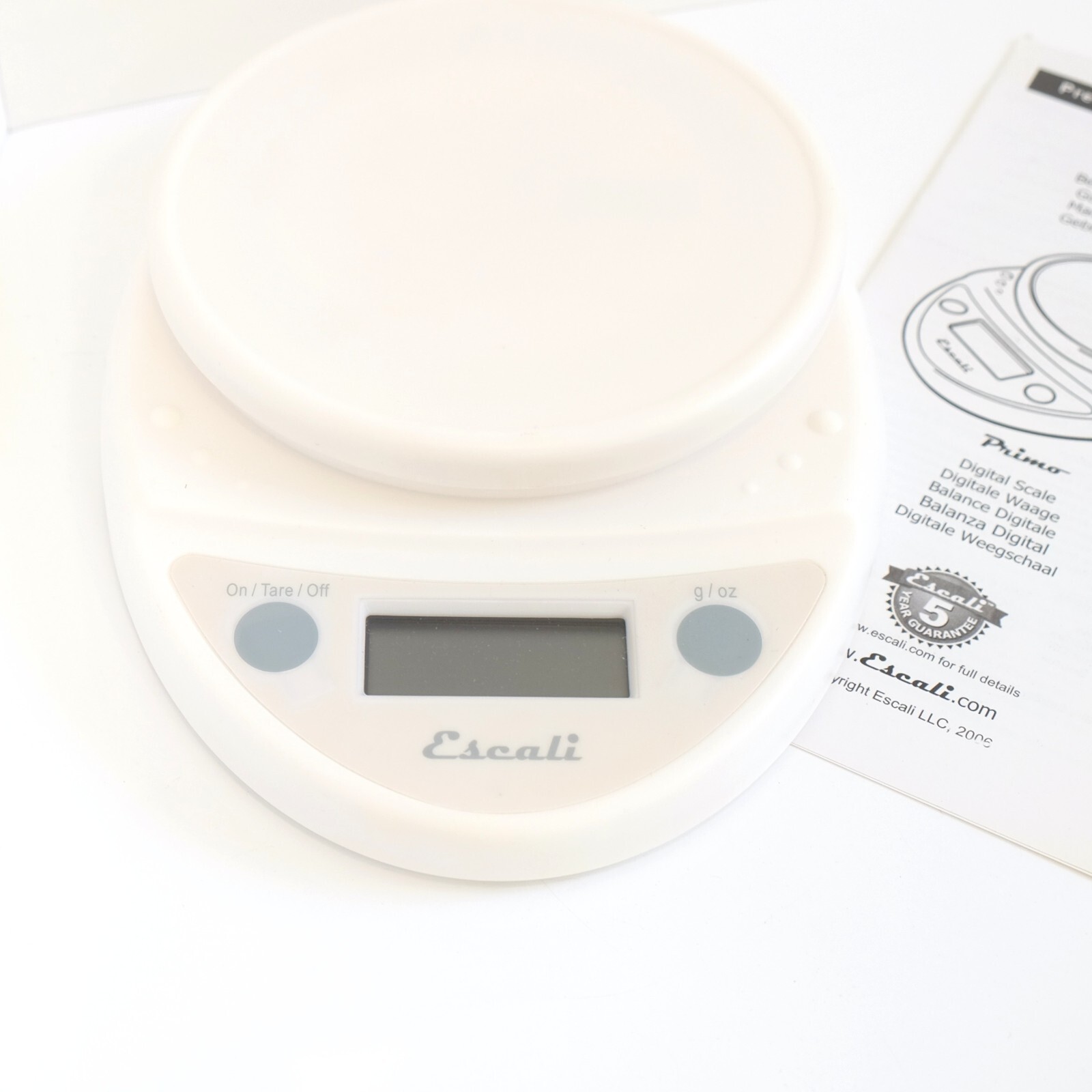 Escali Primo Digital Kitchen Scale White 5000 g / 11 lb Capacity Office Postage gallery