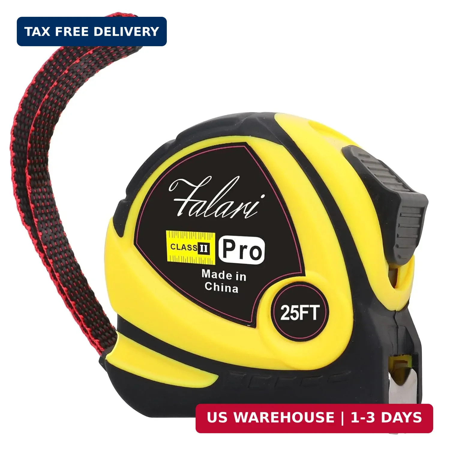 Tape Measure 25ft, Self-Locking, Retractable, Easy Read with Fractions 1/8 Inch gallery