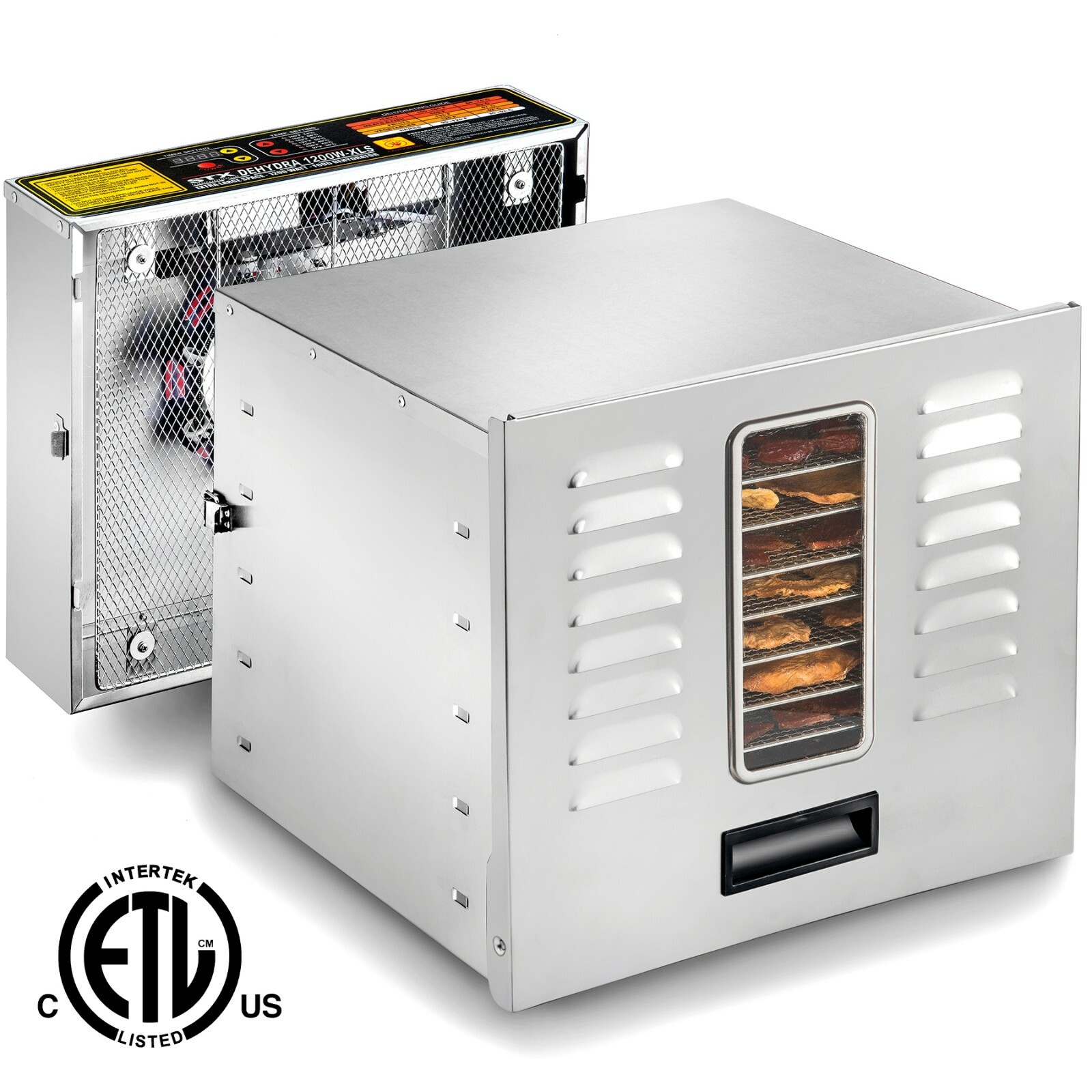 STX Dehydra 1200W-XLS 10 Tray Stainless Steel Food Dehydrator - 165°F Jerky Safe gallery