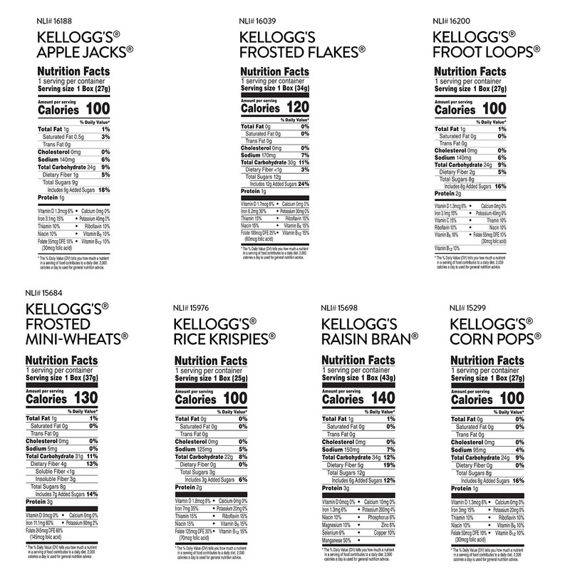 Bulk Cold Breakfast Cereal Variety Pack - 48 Kid-Friendly Snack Boxes, Pantry St gallery