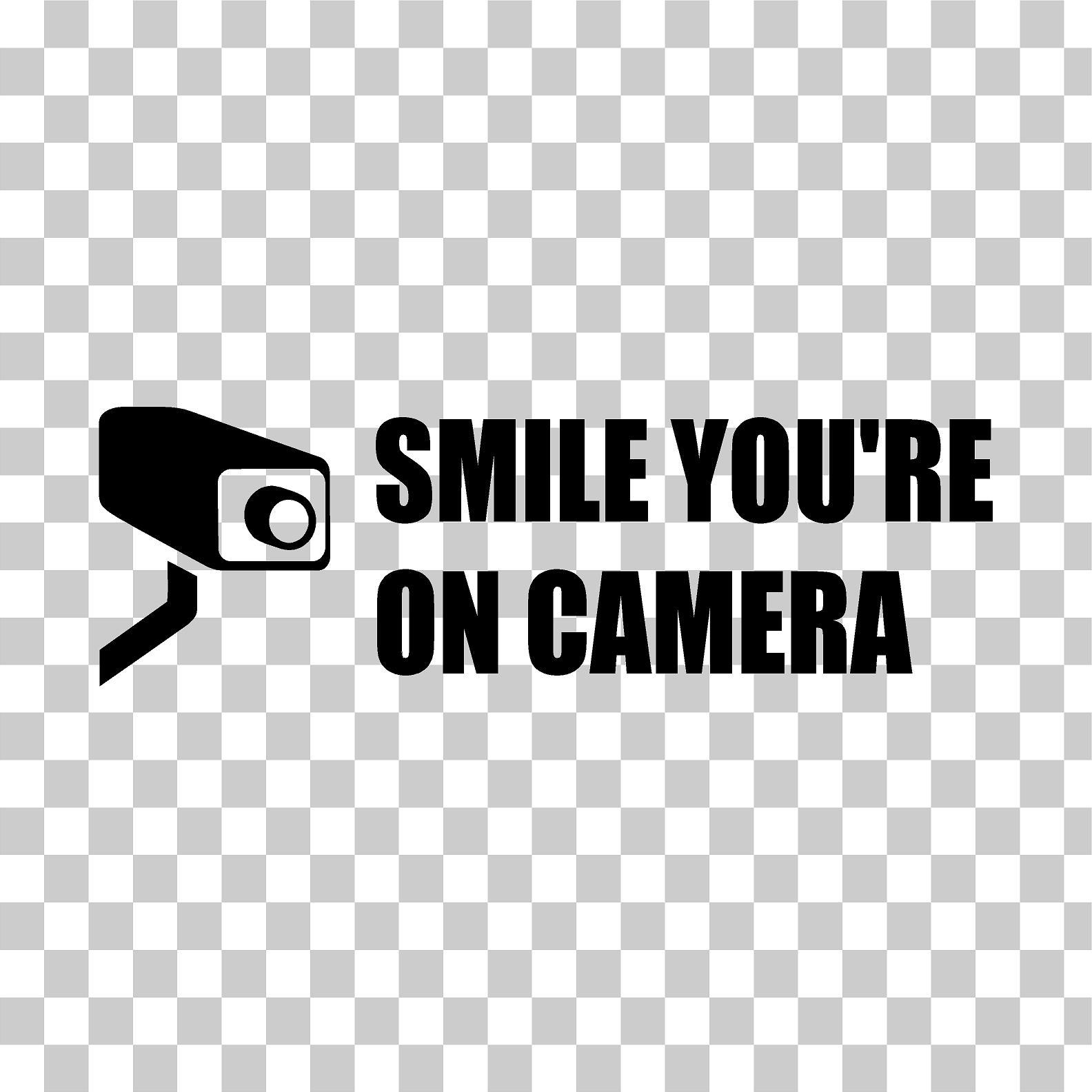 Smile You're On Camera Video Security Custom Vinyl Sticker / Decal gallery