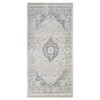 Machine Woven Crossweave Polyester 2'6''x9'10'' Runner Area Rug Oriental Cream gallery