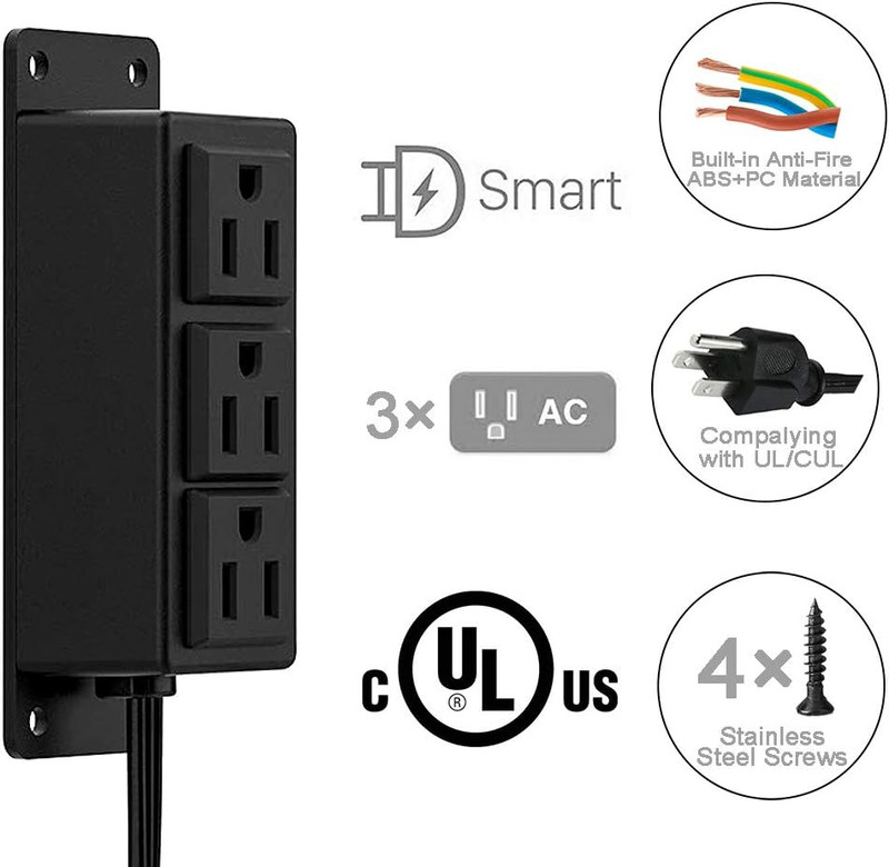 Surface Mounted Power Strip 3 Ac Grounded Outlets Mountable Power Strip gallery
