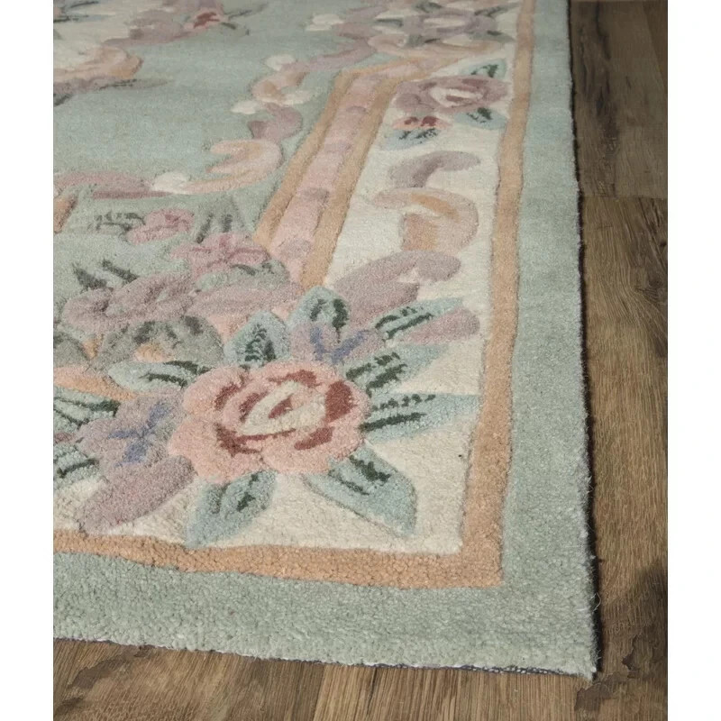 Handmade Traditional Wool Rug – Elegant Floral Hand-Tufted Area Carpet gallery